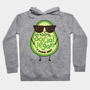 100% Social Vegam. I Avoid Meet. Hoodie